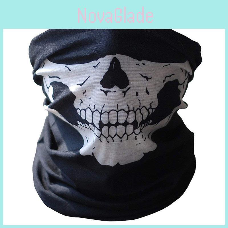 Geister Schädel Radsport Fahrradhelm Nacken Gesichtsmaske Mit Schnelltrocknender Vielseitigkeit Für Alle Jahreszeiten