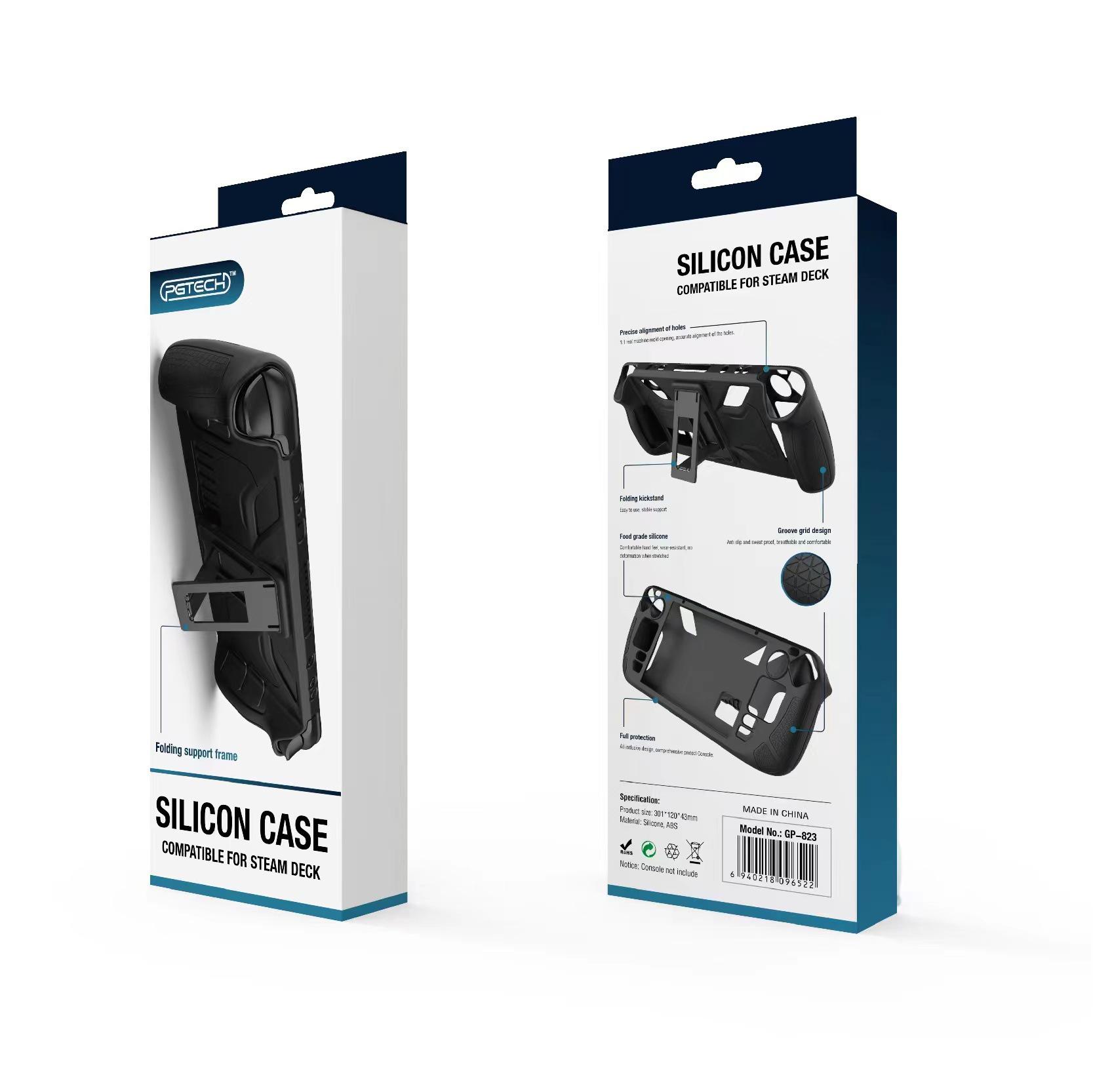 Steam Deck Silicone Case with Stand – Full Coverage Protective Console Shell