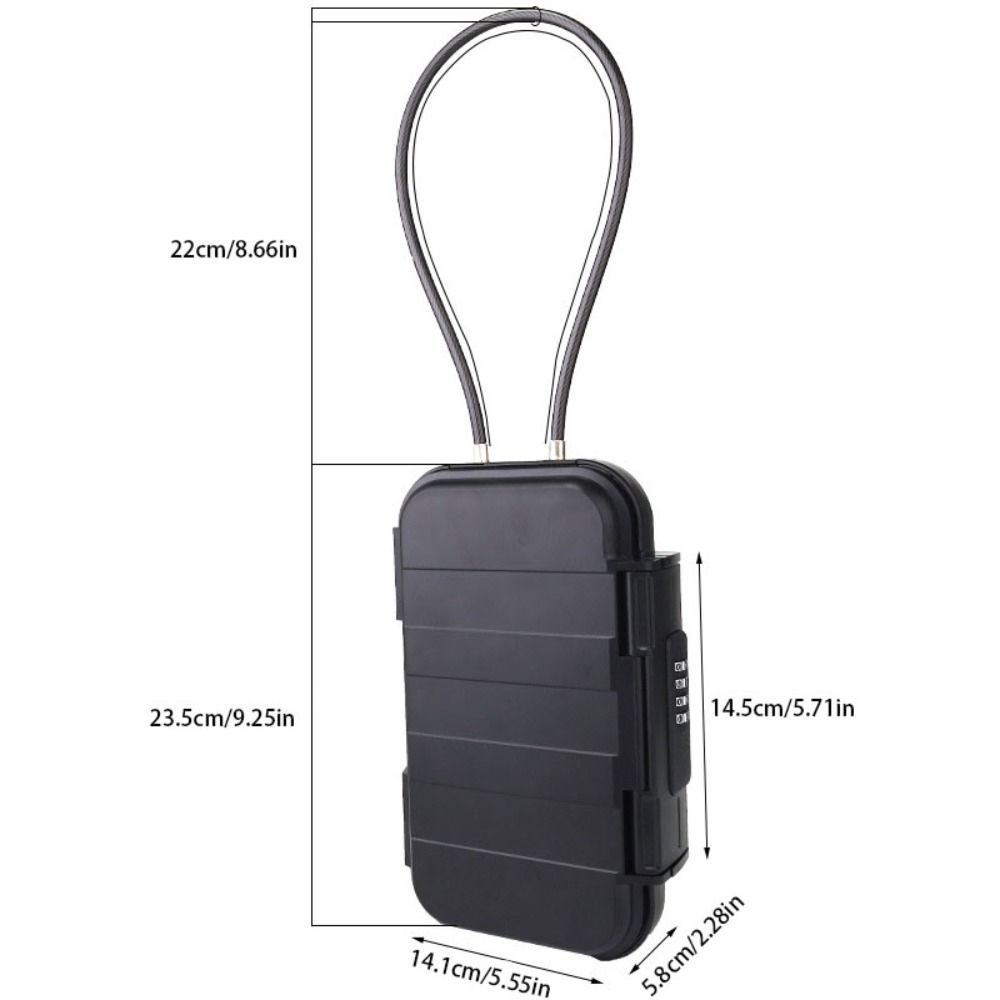 Combination Lock Portable Safe Box Large Capacity Waterproof Design Travel Safe Box Durable Anti-Pry Waterproof Safe Box