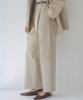 Okuka Single-Pleat Cotton Pants - Beige