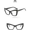 Women's Glasses T-word Cat Eye Glasses, Fashionable Large-frame Glasses