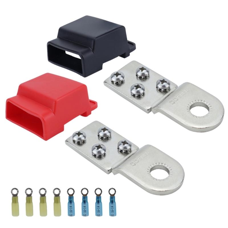 2340 Battery Terminal Mount Marine Spare Parts Positive and Negative for RVs 32V 100A Tin-plated Copper BusBars
