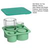 Silicone Cylinder Ice Tray with Lid Portable Popsicle Maker Easy Release Ice
