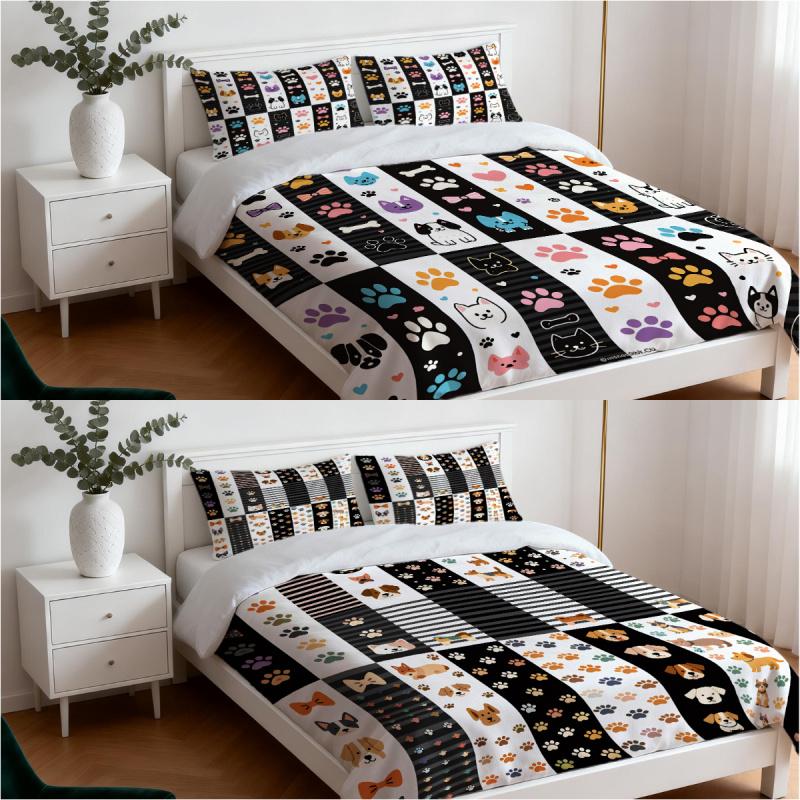 Euphoria Season 3 - Dog Print Duvet Cover Set, Soft, Skin-Friendly, And Comfortable, Suitable For Teenagers' Bedrooms.