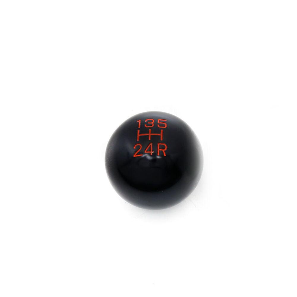 Black Aluminum 5 Speed Ball Manual Gear Shift Knob Shifter Lever Head w/ Adapter