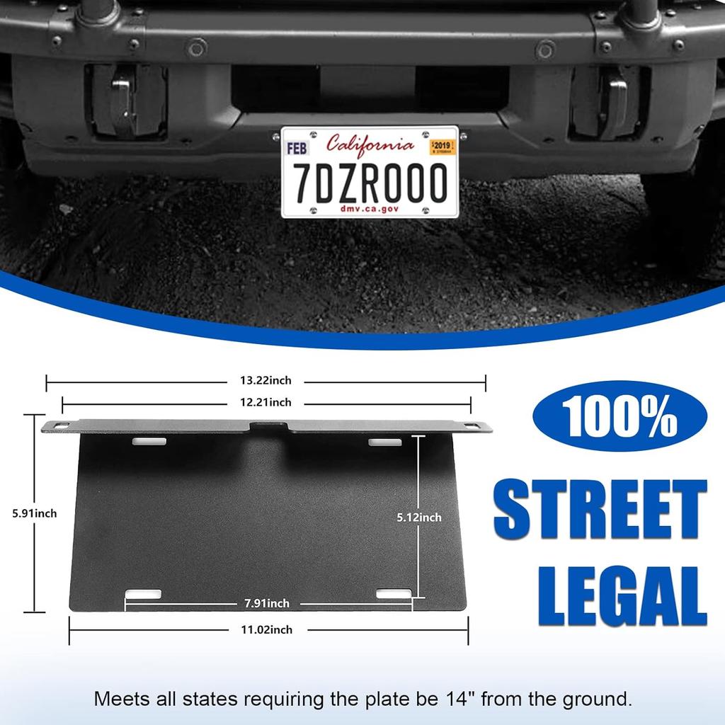 Front License Plate Frame For Ford Bronco, Aluminum Alloy License Plate Mounting Bracket Holder For Ford License Plate Accessories 2024