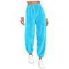 Women's Fashionable Relaxed-Fit Trousers Sporty Fleece-Lined Solid-Colour Cuffed Trousers
