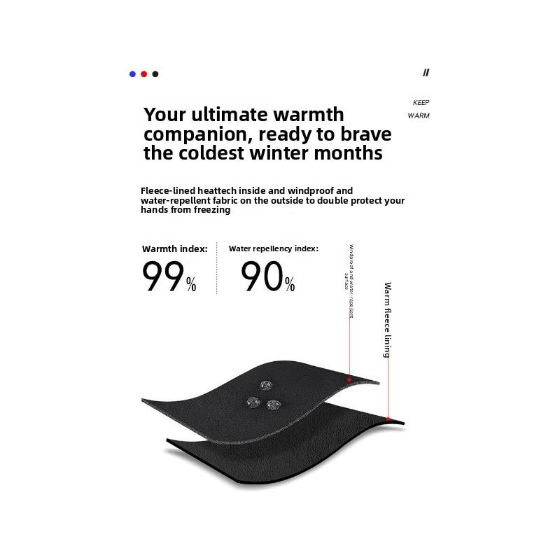 Warm-keeping Cycling Gloves for Outdoor Activities Skiing Cycling Water-resistant and Anti-slip Touchscreen with Added Insulation for Cold Protection.