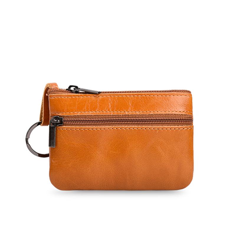 

Genuine Leather Multifunctional Card Holder, Earphone Storage, Zipper Key, and Coin Purse for Kids – Mini Bag светло-коричневого