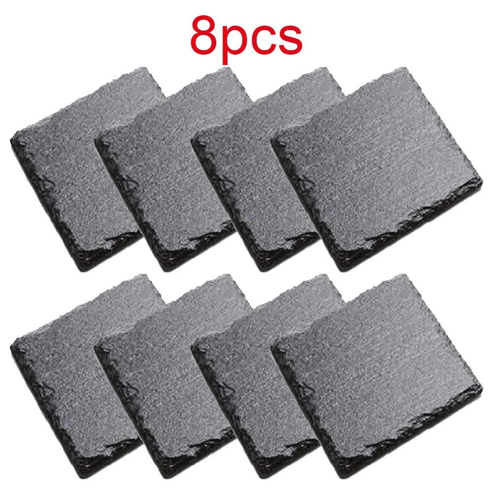 

4-12 шт. подставки из камня, квадратные подставки из сланца для чашек, барных кружек, стаканов, кухонных ковриков для чашек, подставки для кухонных гаджетов 10x10cm