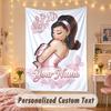Benutzerdefinierte Personalisierte Wandteppich, Ariana Grande Druck Benutzerdefinierter Name Text Wandkunst Hängend für Schlafzimmer