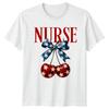 Nurse Cherries Patriotic Nursing Profession Unisexs Unisexs Graphic Tee
