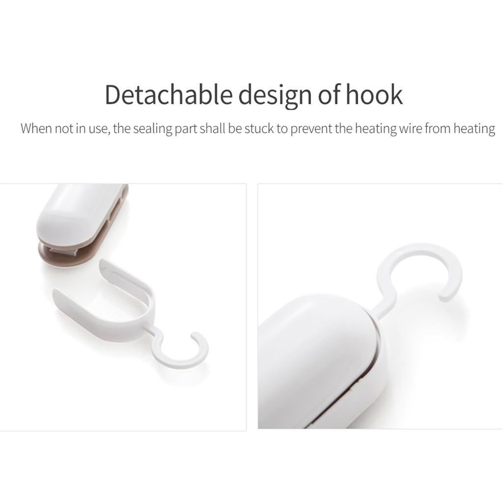  Selador de embalagens de alimentos a vácuo Máquina elétrica portátil Ferramenta de armazenamento portátil 2PC