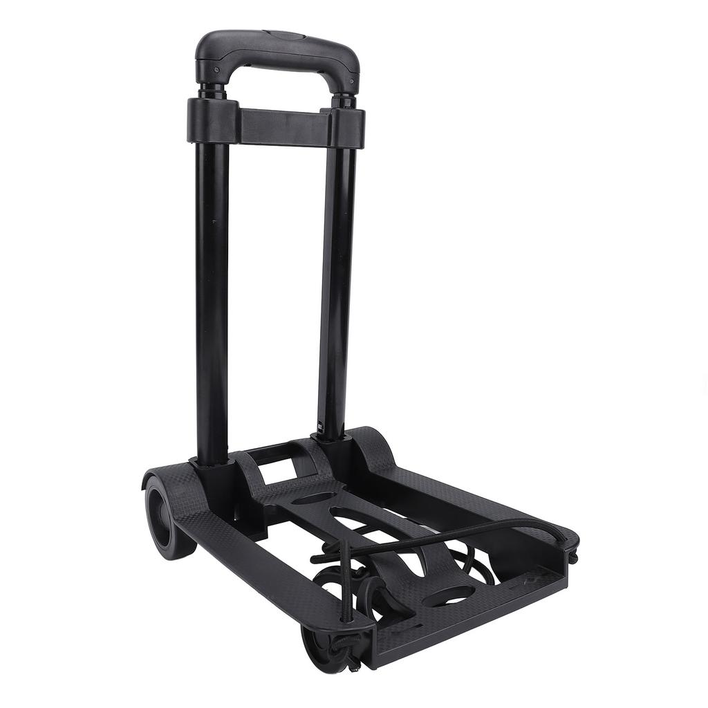 Folding Hand Truck with Elastic Rope Rolling Platform Luggage Cart for Travel Transport Moving
