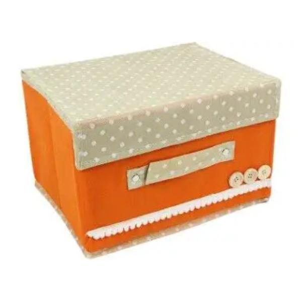 1 PC Home Essential Trumpet Pastoral Cloth Buckle Clothing Storage Box Finishing Debris Box Storage Box Buttoned Box
