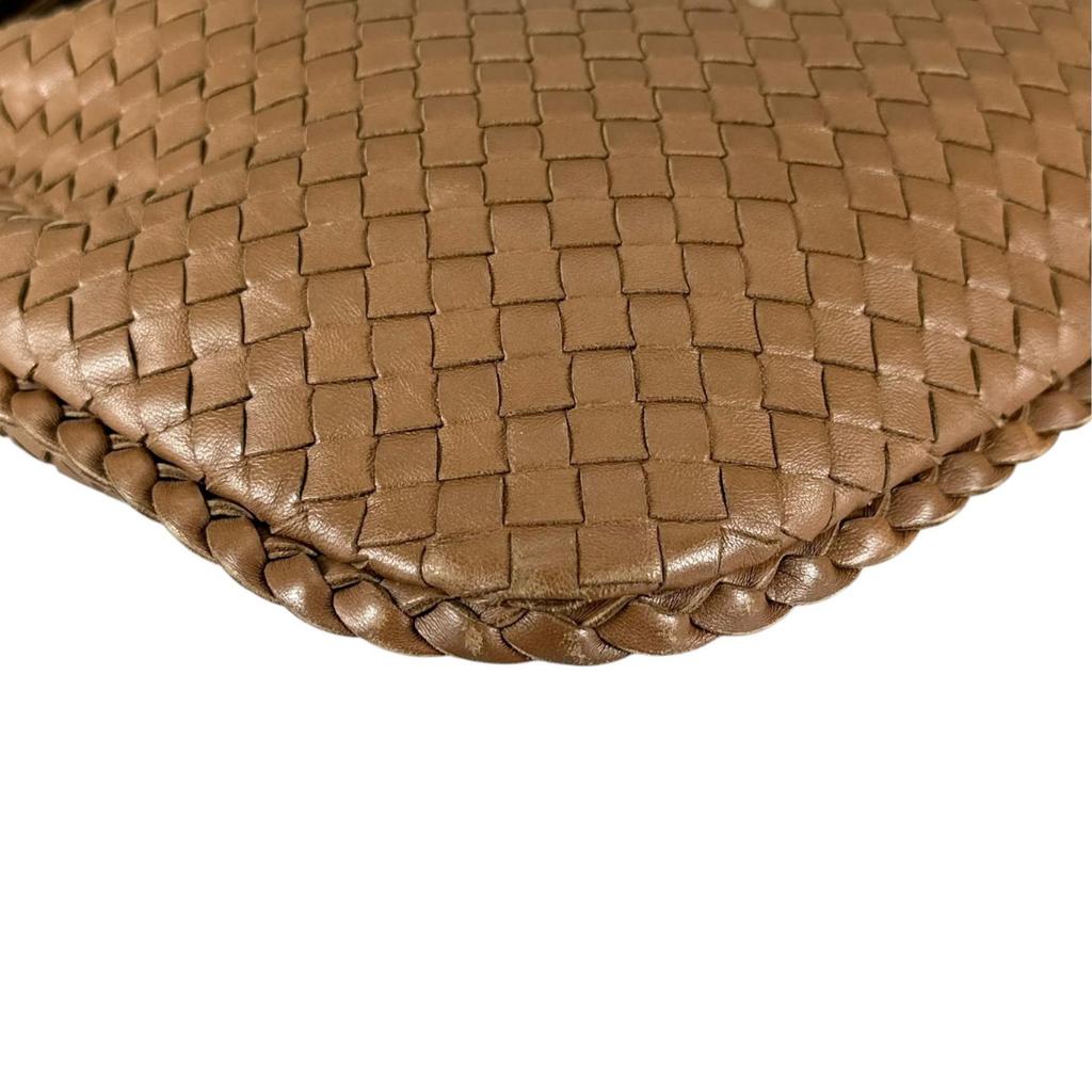 BOTTEGAVENETA Hobo INTRECCIATO 115653 Handbag Brown Women used