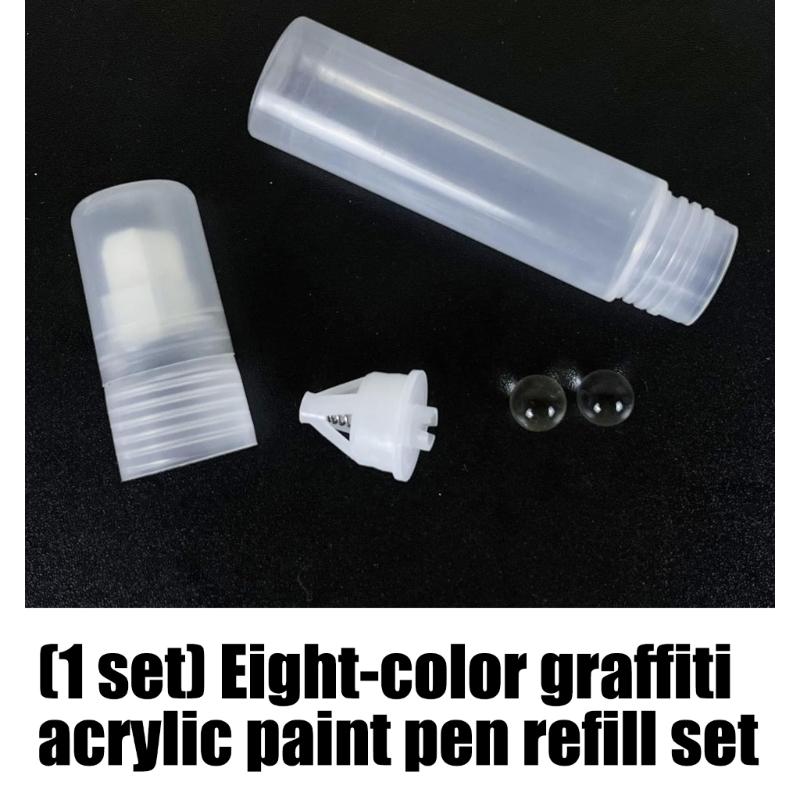 Pack of 8 Refill Able Empty Markers Precisions Smooth Writing and Inks Filling Ideal for Artists and Creative Projects
