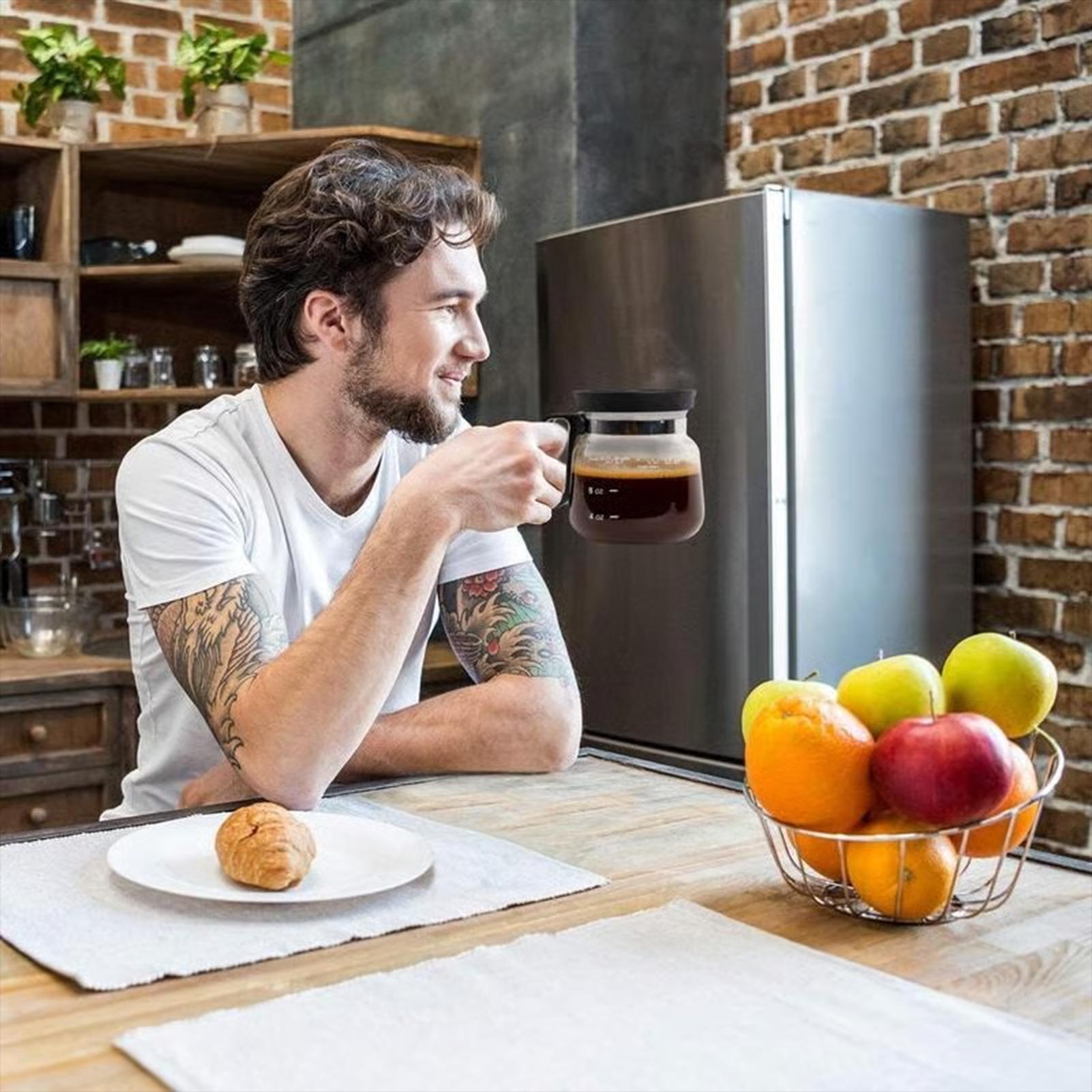 16oz Clear Glass Coffee Mugs Travel Coffee Cup Glass Mugs Pot Drinking Cups with Lid for Hot Cold Beverage Milk Latte Cappuccino China Mainland