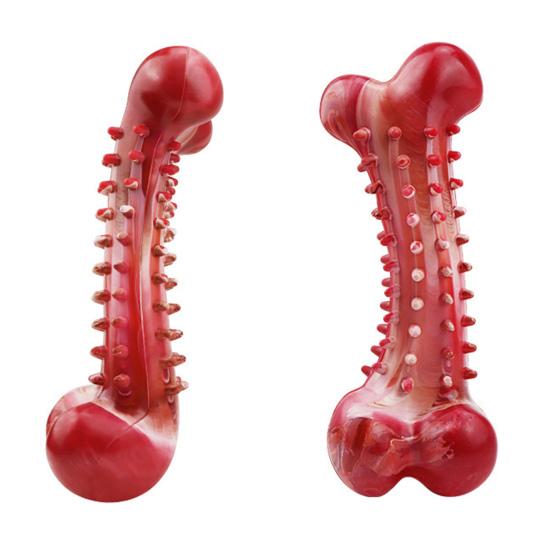 Přírodní kaučuková žvýkací hračka pro psy Kost pro dentální hygienu s hovězí příchutí Úleva při prořezávání zubů Bezpečná hračka pro psy velkých plemen