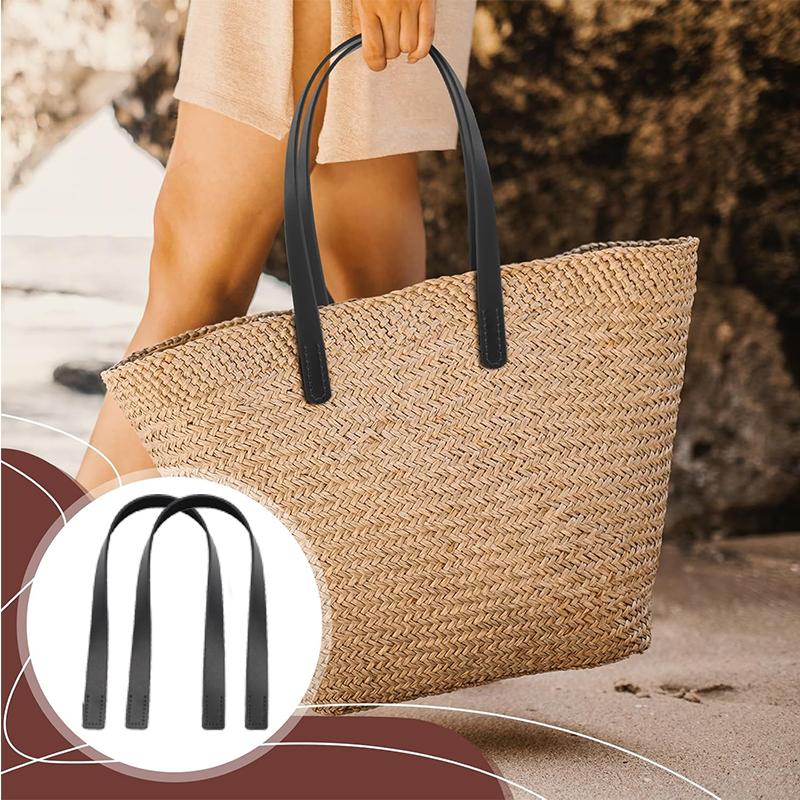 2pcs 50cm Leather Shoulder Bag Strap Sew On Purse Handles Replacement for Women Crochet Bags Handbag Belt DIY Accessories