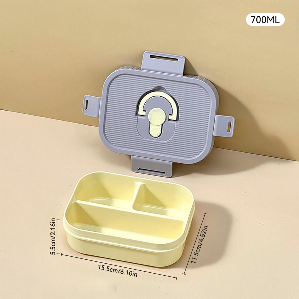 WORTHBUY Portable Plastic Lunch Box With Compartment Microwave Heatable Fruit Salad Lunch Container Student Leak-proof Bento Box