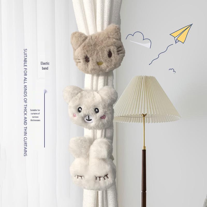 Kreskówkowe pluszowe podwiązki do zasłon do pokojów dziecięcych