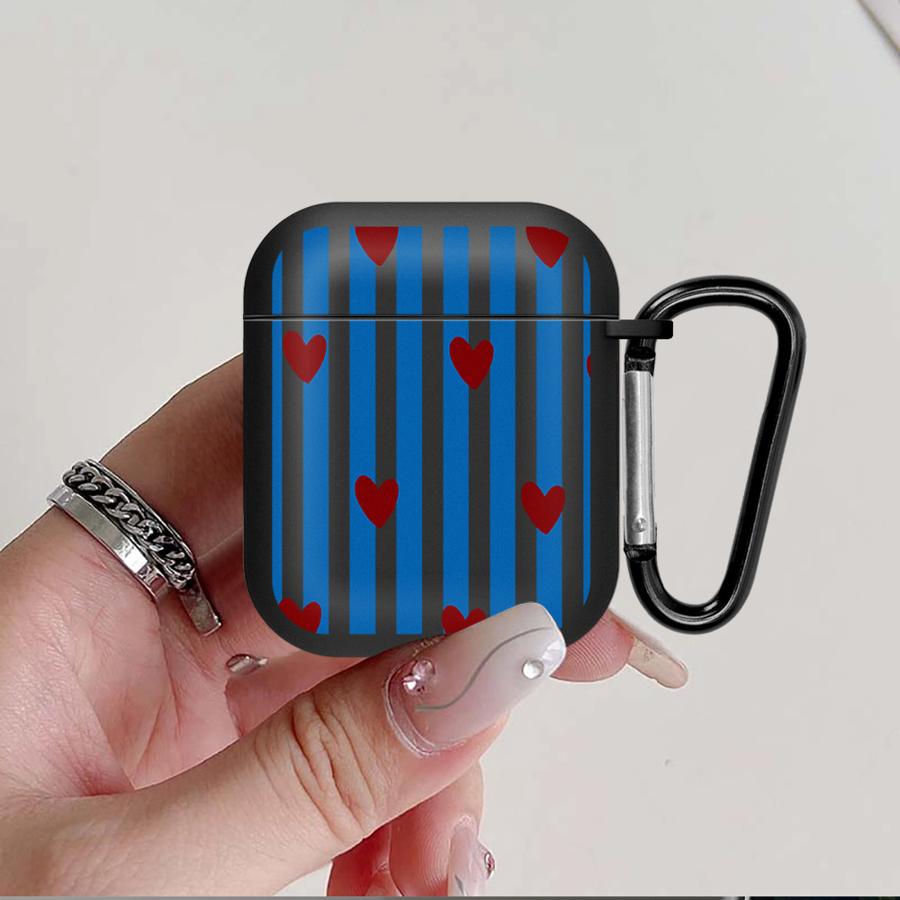 Stripe Love Heart Earphone Cases Cover Case For Airpods Pro2 2 Pro Pro3 3 4 1
