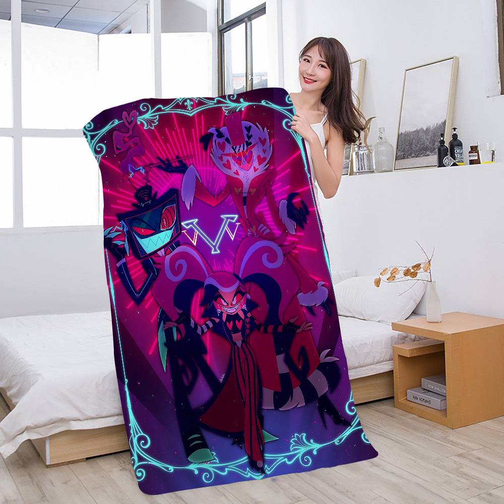 Cartone Animato H-Hazbin H-Hotels Anime Anime Asciugamano da Spiaggia per Nuoto Morbido Assorbente Panno Lavabile Regali per Bambini Per Bambini Viaggio Campeggio