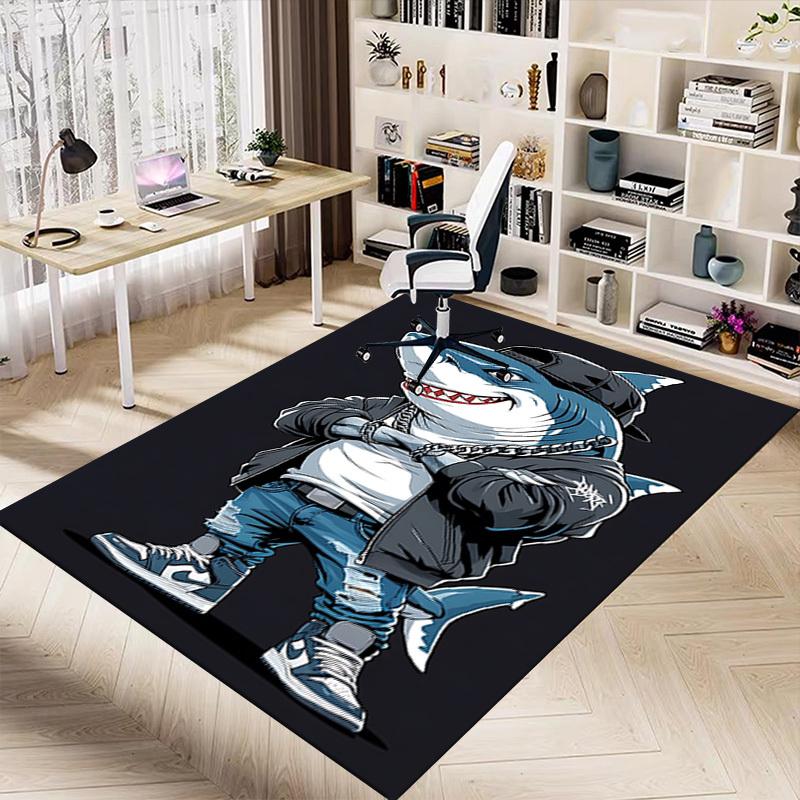1pc shark streetwear Carpet, Office Rug Outdoor Mat Home Decor Area Carpet Festival
