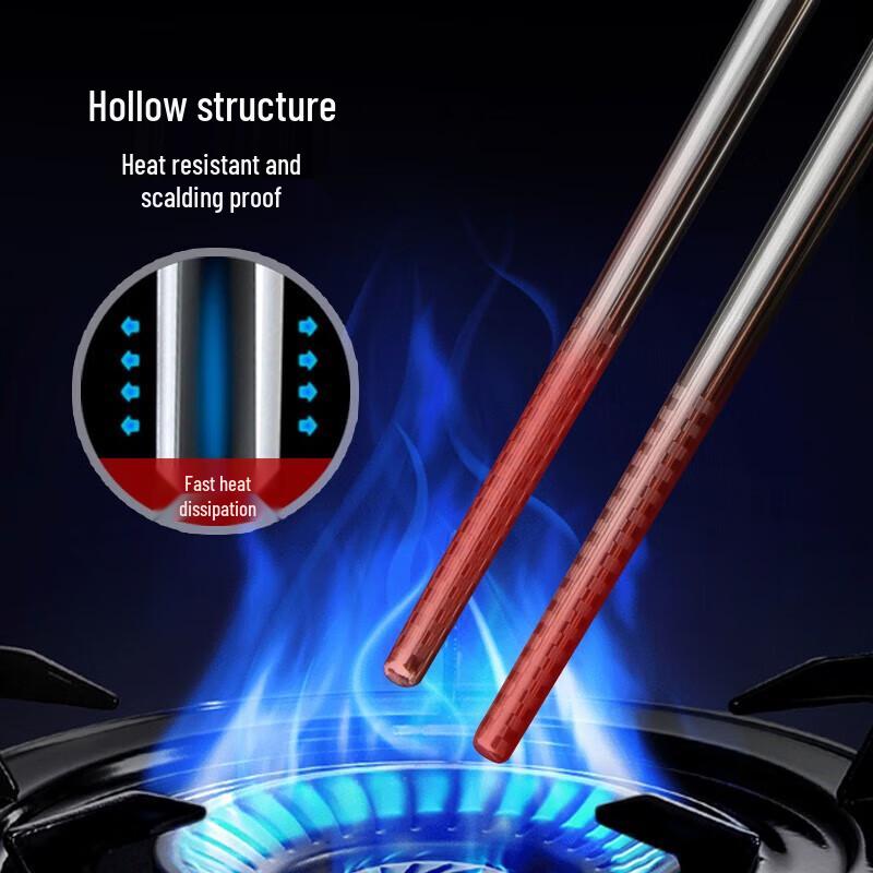 maxcook 316 Stainless Steel Chopsticks (10 Pairs)