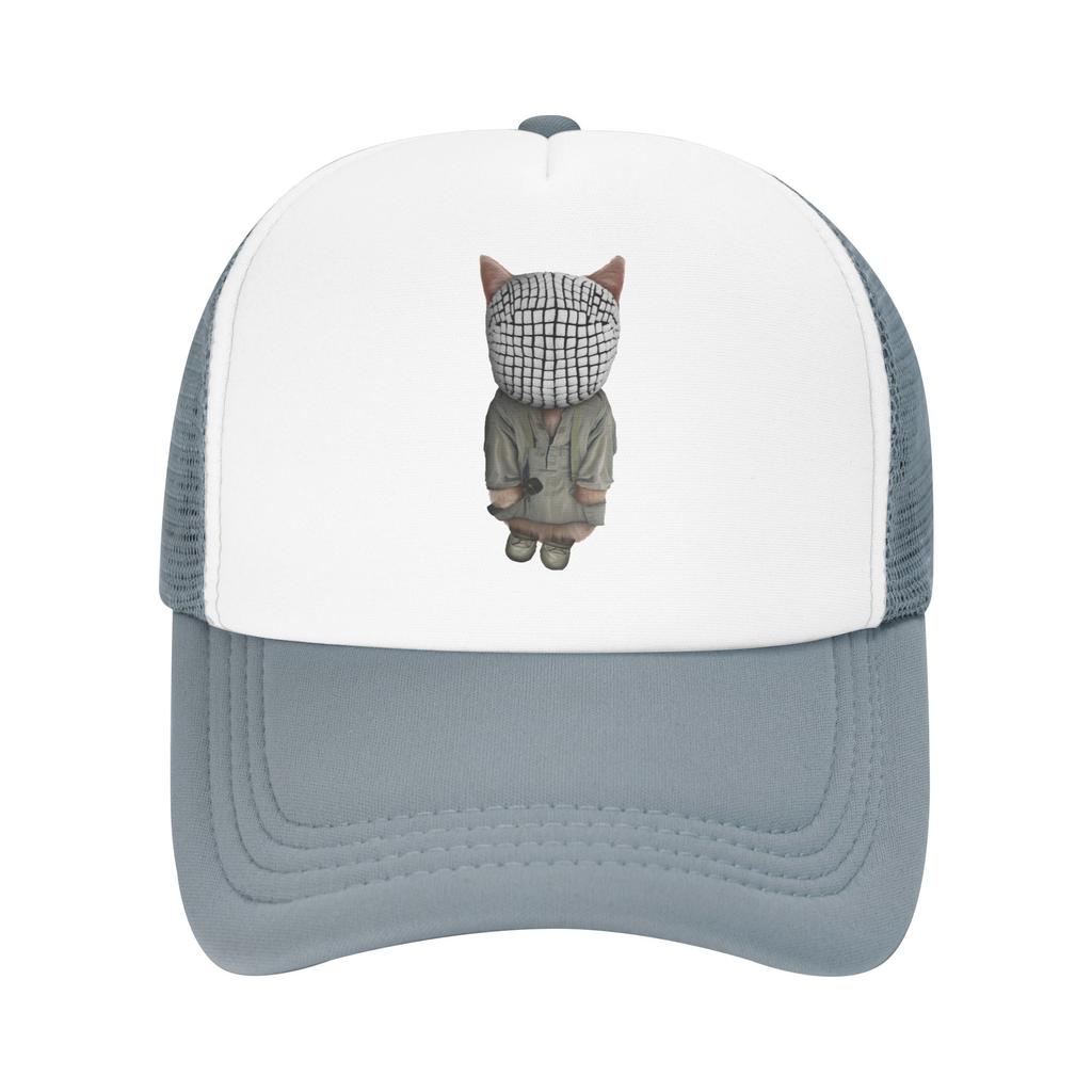 Kanye West Kitty Mesh Baseball Caps Unisex Casual Sun Caps Cute Cat Meme Dad Hat Adjustable Summer Trucker Hat