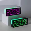 LED Digital Alarm Clock Atmosphere Light Date Teperature Week Display DST Snooze Table Clock 12/24H Brightness Adjustment