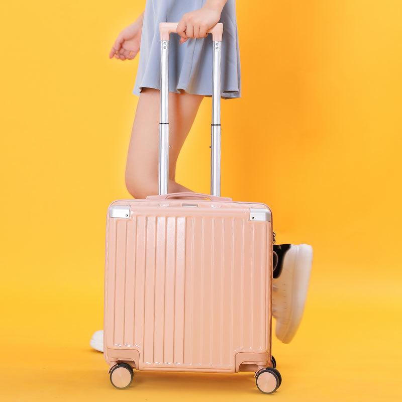 Lightweight Mini Trolley Suitcase with Combination Lock, 18-20 Inch - Ideal for Students and Kids.