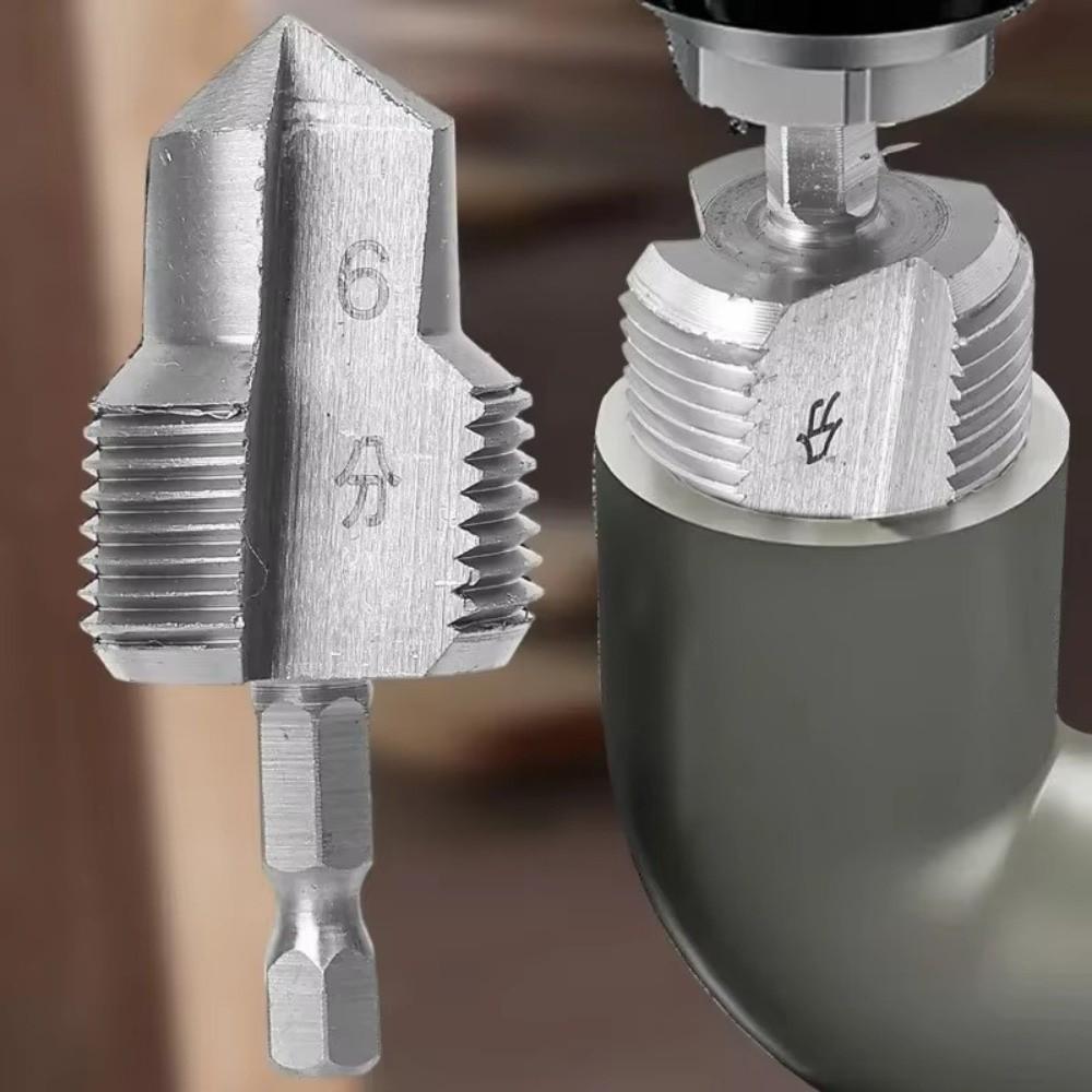 Drilling Tools Electric Drill Opener 4/6 Points Hexagonal Pipe Opener  Quick Thread Cutting
