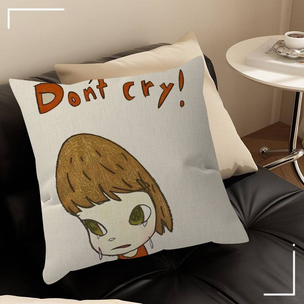 Art Y-Yoshitomos cool Nara   Personalized Pillow Dust Cover Bedroom Kids Party Decoration Pillowcase Birthday Children Gift