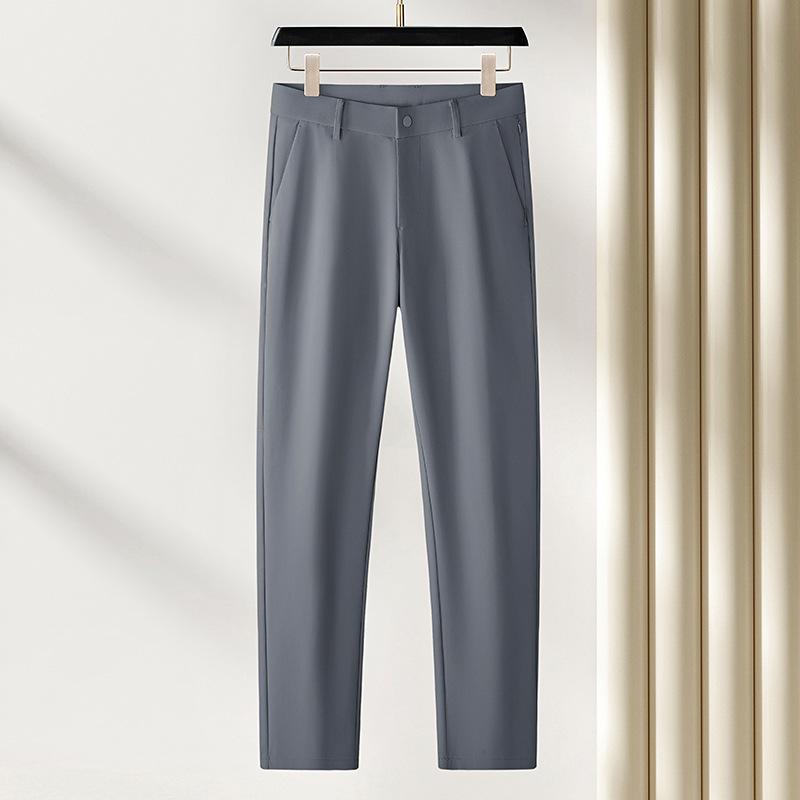Men's 2025 Spring/Summer Light Luxury Anti-Wrinkle Soft Shell Business Casual Sports Trousers
