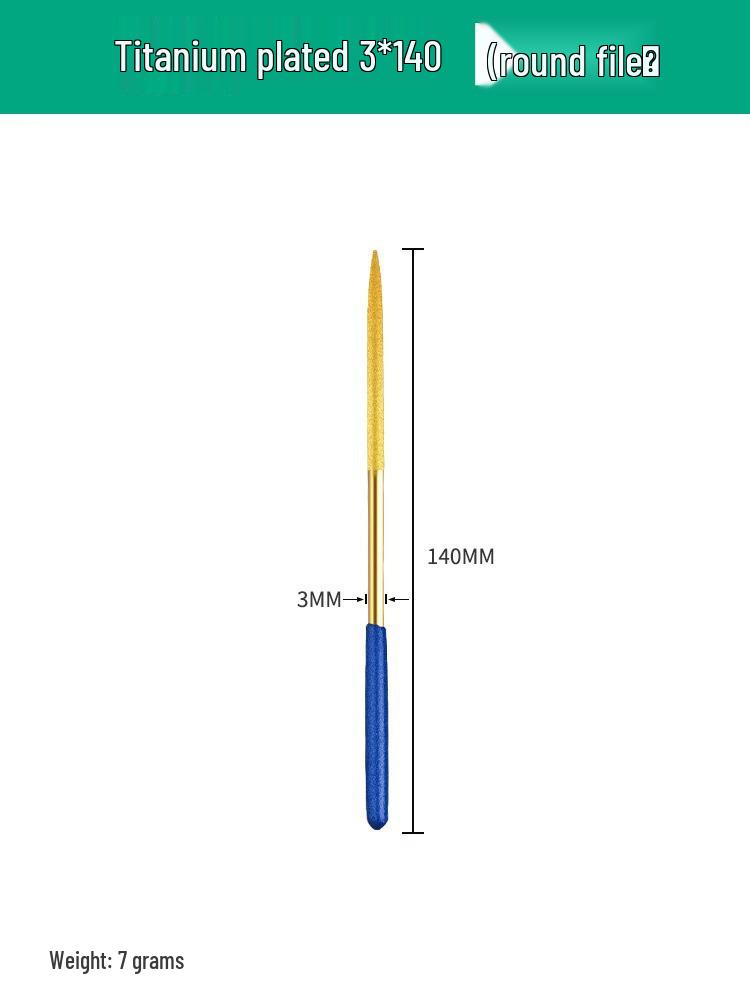 Diamantfeilen mit Titanbeschichtung, Legierungsraspel-Set für Metall- & Jadeschleifen