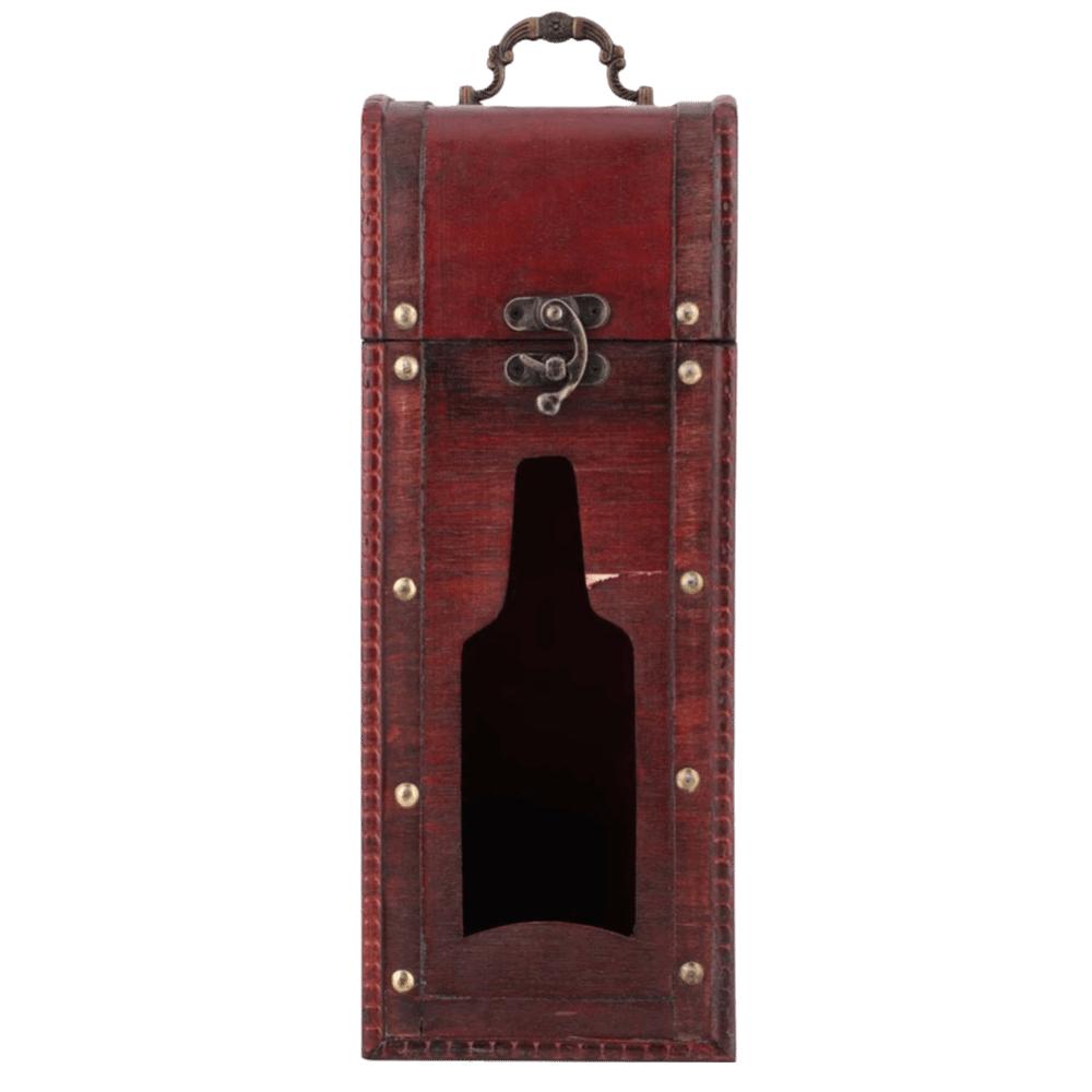 Hollow Wine Storage Box Wood Construction Wooden Wine Package Flasks Wine Box  For Collectors