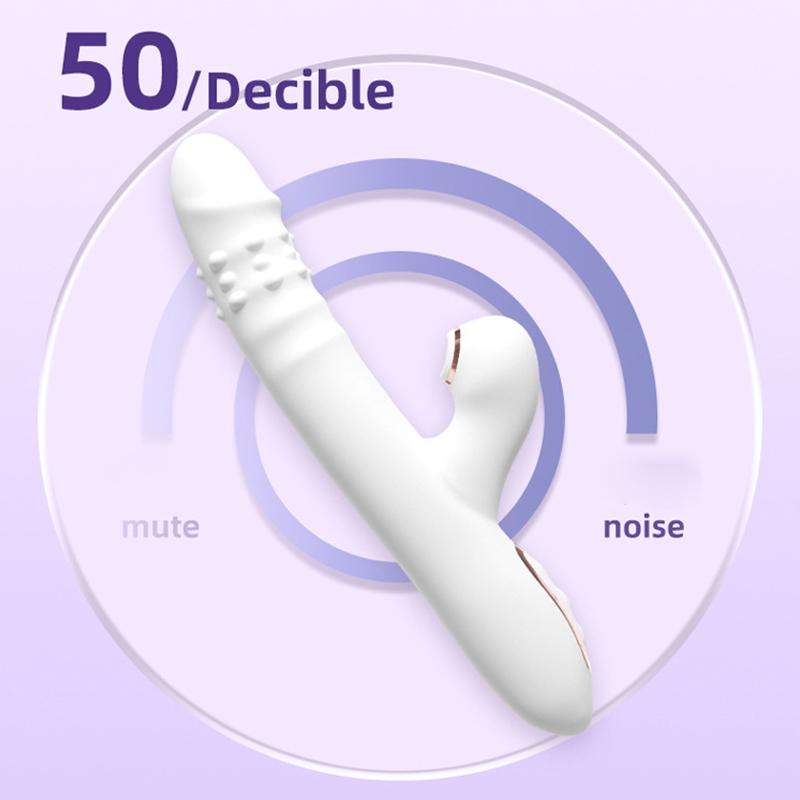 Dildo Vibrante con Movimento Spingente con molteplici modalità di vibrazione/succhiamento, Giocattoli Sessuali Multifunzione Impermeabili Spingenti, con Leccata
