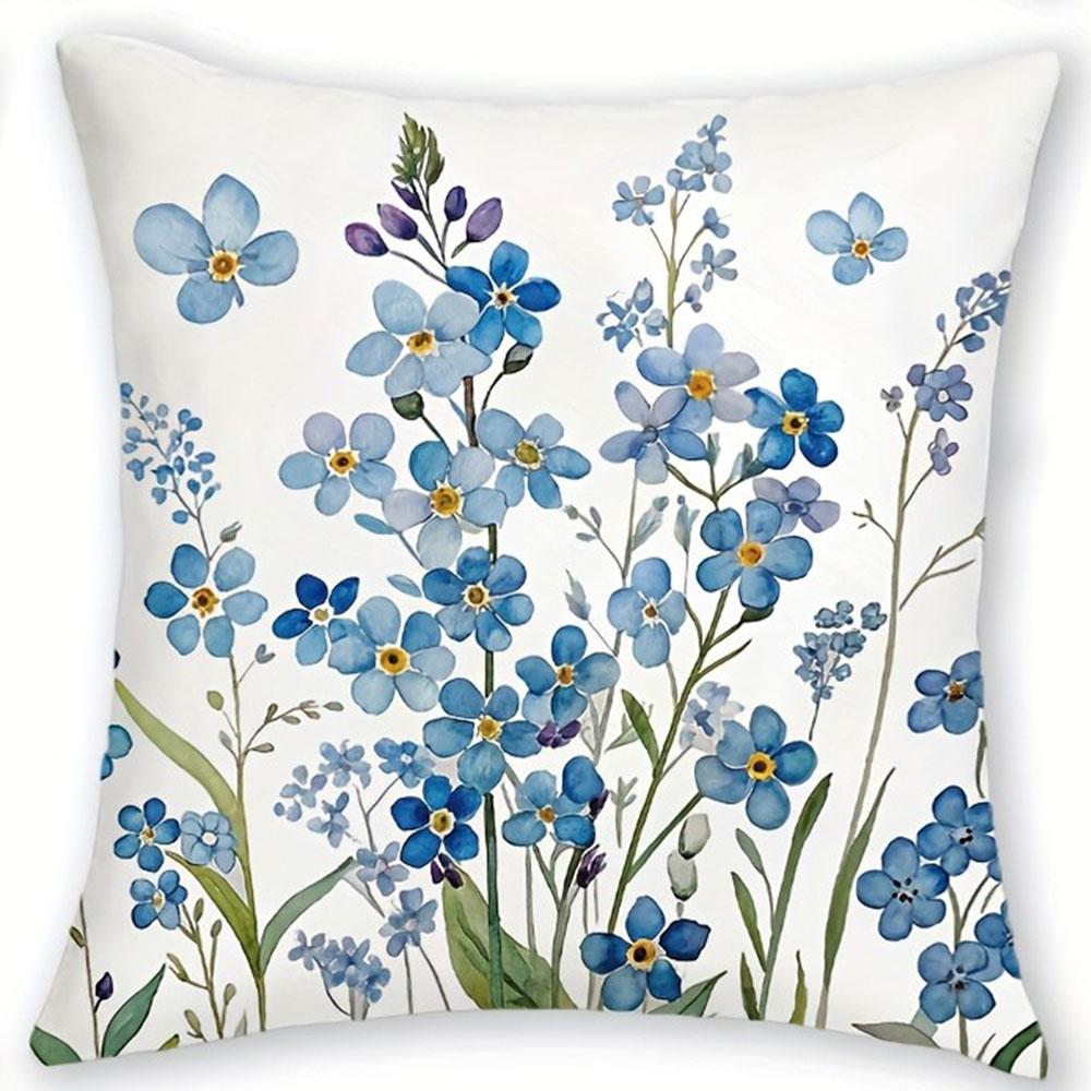 

Наволочка с акварельным цветочным узоромСпальня Гостиная Диван Домашний декор Полиэстер Наволочка на подушку с молнией 16x16Inch