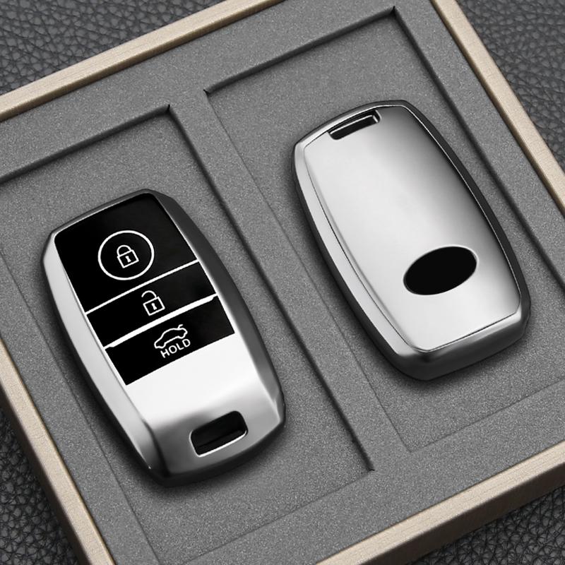 Metallic Gray Tpu For Kia Rio Rio5 Sportage Ceed Cerato K3 Kx3 K4 K5 Sorento Optima Picanto Remote Car Key Case Cover Fob Holder