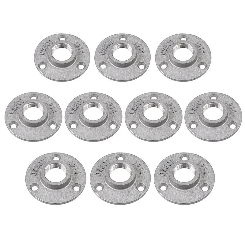 

5 шт. Ковкий фланец Алюминиевый сплав Трубопроводная арматура Фланец для стены и пола 3/4 BSP Ржавый Промышленный Для подвесного кронштейна Полок серебряный серый