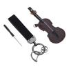 Vintage Leather Violin And Guitar Keychain Miniature Musical Instrument Keyrings Pendant Accessory For Music Lovers