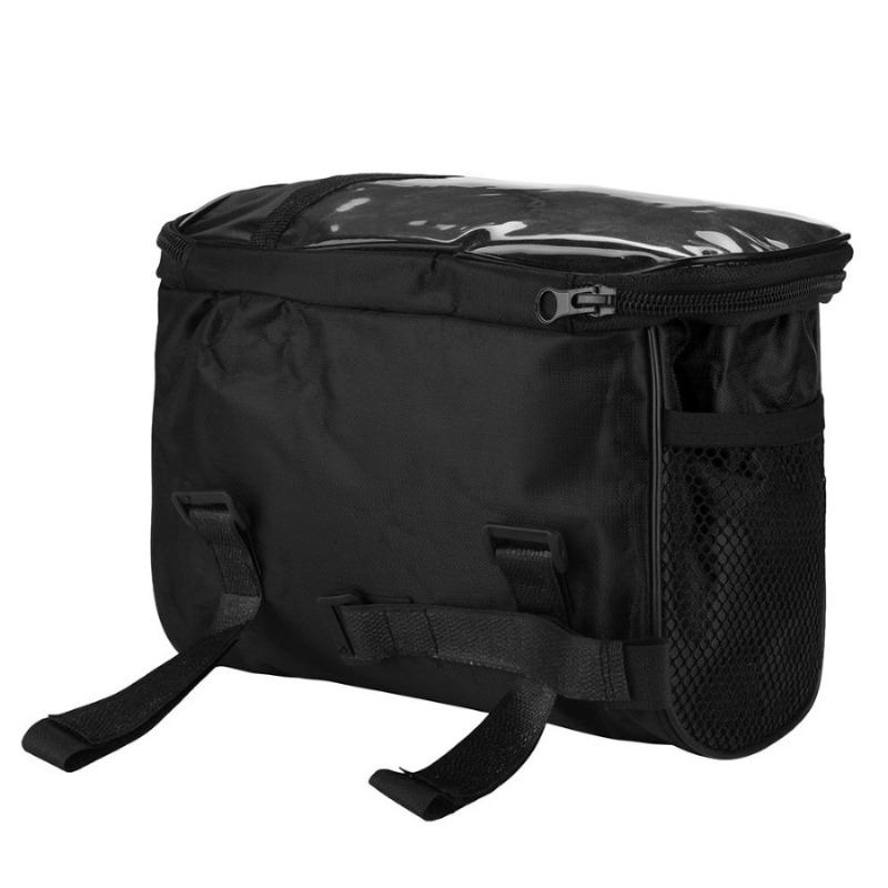 1PC Large Capacity Bags Bicycle Front Basket Durable Waterproof Tube Handlebar Canvas Outdoor Sports Accessories