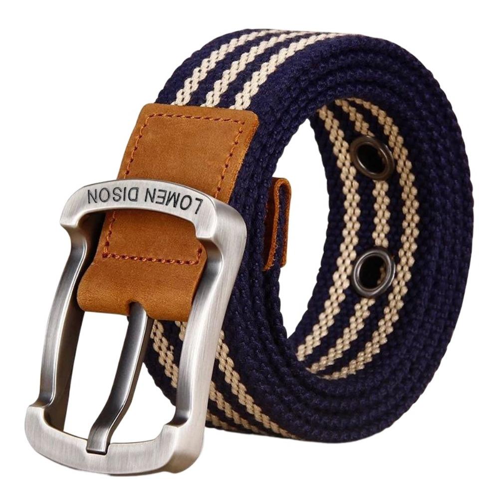 Stripe Men s Business Belt Adjustable Nylon Belt Fashion Canvas Waist Belt Outdoor