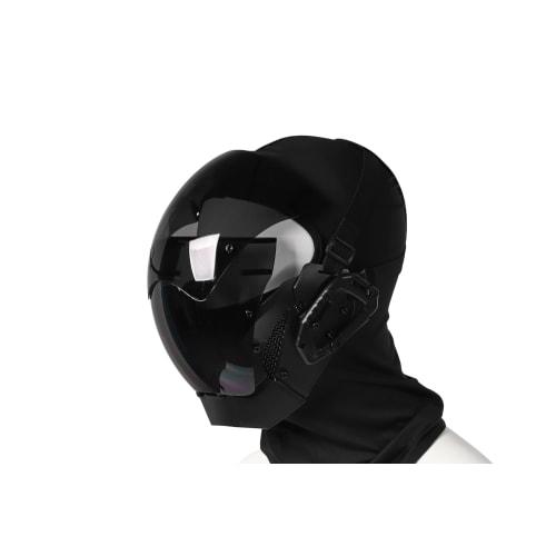 Gutenam Tactical Full Face Mask for Cosplay, Black with Balaclava Included / Airsoft Futuristic Costume Replica Halloween Costume Mask Toy Unisex