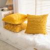 Ins-Shi Nordisch Gelbes Kissen Blumenstickerei Kissenbezug Wohnzimmer Sofa Kissen Musterzimmer Nachttischkissen