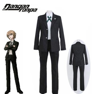Anime Danganronpa Byakuya Togami Cosplay Kostým Hnědá Krátká paruka Dangan Ronpa Muži Uniforma Bunda Košile Kalhoty Halloween outfit Ženy