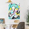 Hatsune Miku Wall Decor Tapestry Art For Pet Memorial Birthdaywedding Party Backdrop Family Gift