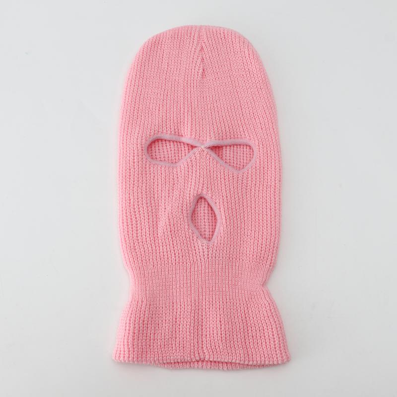 2026 New Black White 3 Hole Full Face Ski Mask Balaclava for Men Women Army Tactical CS Windproof Knit Beanies Winter Warm Caps